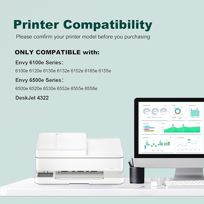 68 XL 6155e 6555e Ink Cartridges Black/Color Combo Pack 68XL 68e for HP68 for HP Printers Envy 6100e 6500e Series 6152e 6165e 6558e 6552e 68 XL (2 Pack 1 Black, 1 Tri-Color)