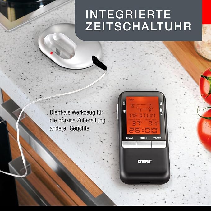 Digital Roast Thermometer - Radio Portable Meat Thermometer for Oven, Grill or Stove Cooking By Gefu