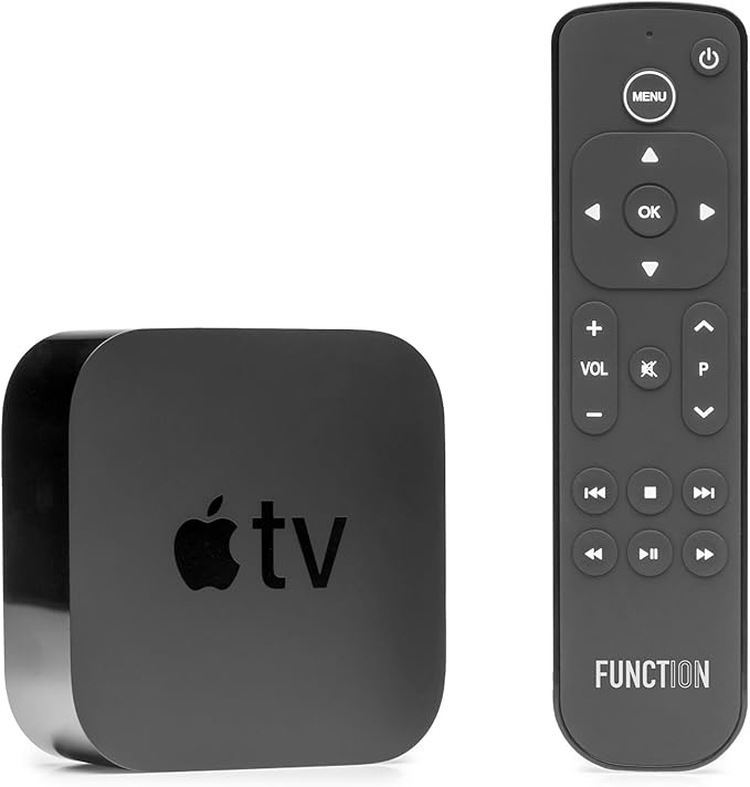 Function101 Button Remote for Apple TV (Infrared Edition) — Apple TV Replacement Remote for Apple TV 4K & All Models | Traditional Button Layout | Line of Sight Required | 2 AAA Batteries Included