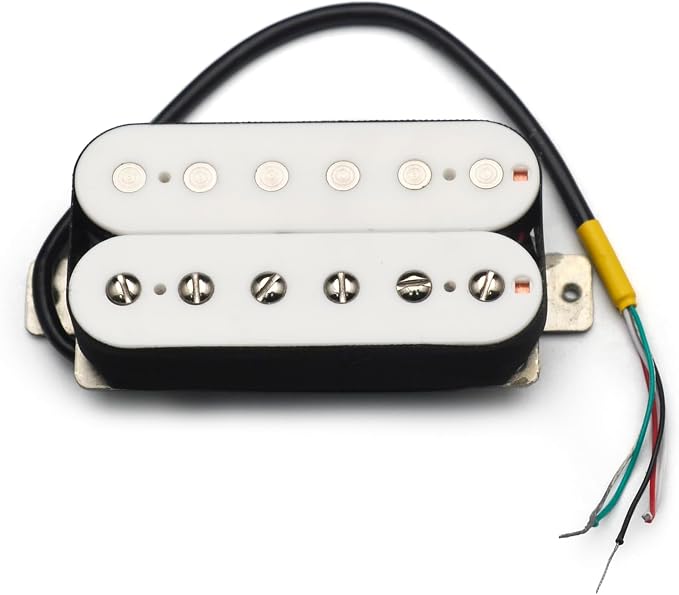SAPHUE Alnico 2 Electric Guitar Pickup N-50 7-8K/B-52 8-9K Humbucker Alnico II Pickup Double Coil Pickup Guitar parts (White)