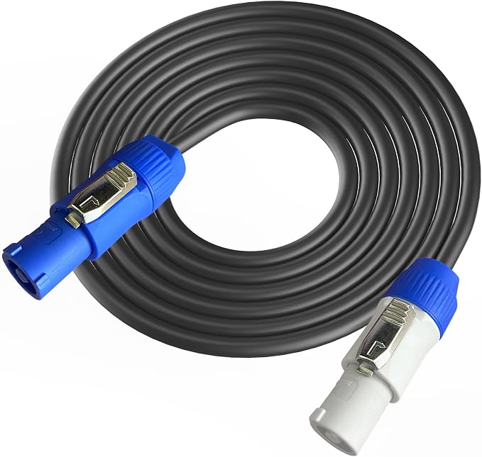 PowerCon Power Cable AC PowerCon Input to Output 12AWG 3 Pin Power Extension Cable for LED Screen Beam Moving Head Light, Stage Light Power,Audio Video Equipment and More-6FT