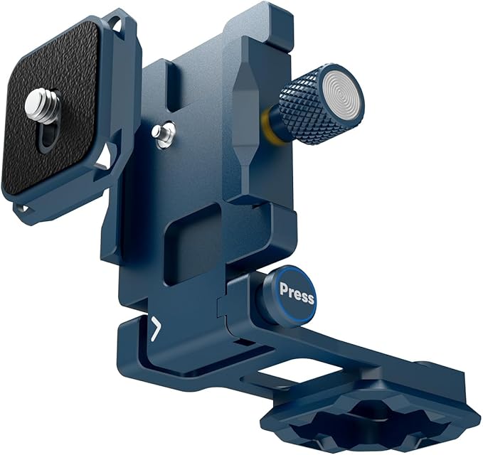 Camera Foldable L Bracket for DSLR, Arca-Swiss Quick Release Vertical Camera Mount, Lightweight CNC Aluminum Tripod Quick Release Plate Compatible with Sony Canon Nikon Fuji 11LB Load