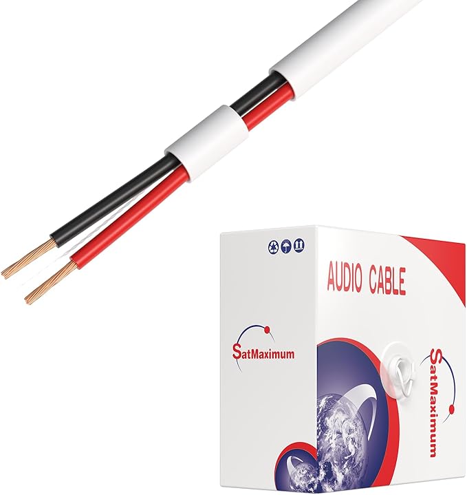 Cables Direct Online 100FT 16/2 Speaker Wire CL2 Rated Indoor Low Voltage Copper Clad Aluminum (CCA) 16 Gauge 2 Conductors Cable with Easy Pull Box – Perfect for in-Wall Installation