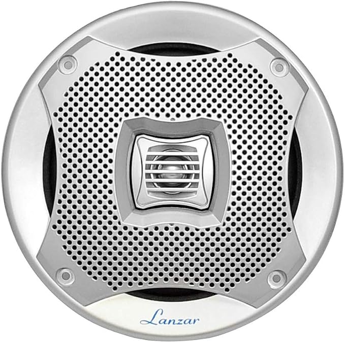 Pyle Lanzar 6.5” Dual Waterproof Marine Speakers - 400W 4Ohm Outdoor Car/Boat Radio Stereo Speakers Weather Proof Marine Stereo Speakers System Pair - Mounting Kit Speaker Wire, Grill- Lanzar AQ6CXW