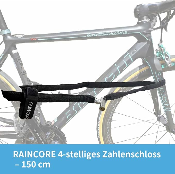 RAINCORE Keyed Bike Cable Lock – Lightweight Cut-Resistant Composite Fiber Security Cable – Anti-Theft Heavy Duty Bicycle Lock – 59inch (150cm), 0.45lb – Patented in Korea (59 inch)