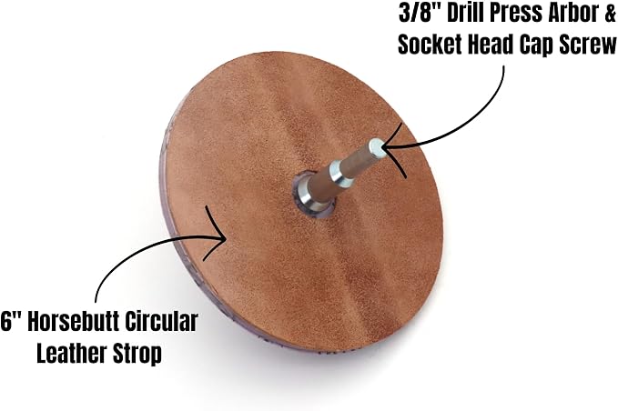 Taytools 6" Ultimate Drill Press Sharpener for Woodworking Tools (Chisels & Plane Blades) - Includes Wooden Sharpening Jig & System for Flattening the Back of Chisels & Plane Irons