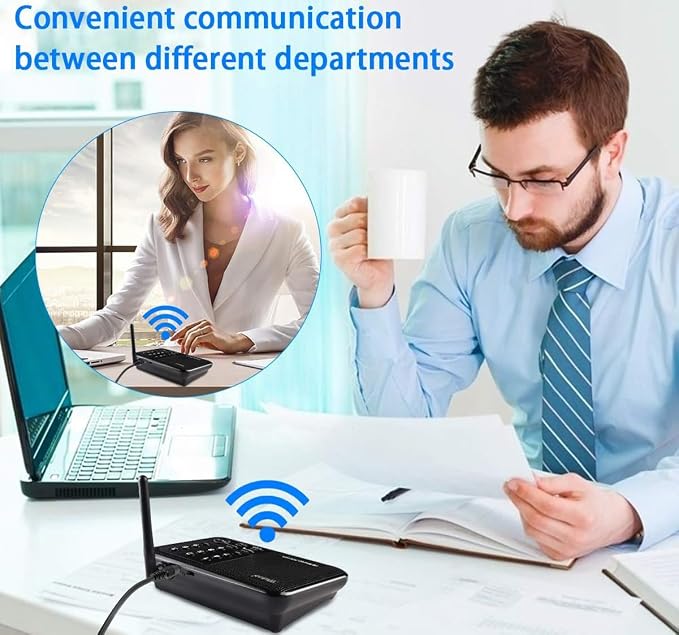 Expandable for Wuloo Intercoms Wireless for Home 5280ft Range 10 Channel 3 Code (Only 1 Unit for Expandable The Original intercom System, CAN NOT Work Without Other Units)