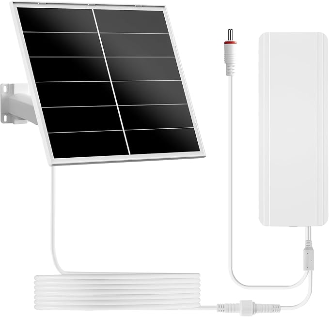 Zivif 20W Solar Panel Kit with 24000mAh Battery, 5V/12V Adjustable Output, DC & USB-C Power, Compatible with 12V Cellular Security Cameras & Trail Cameras