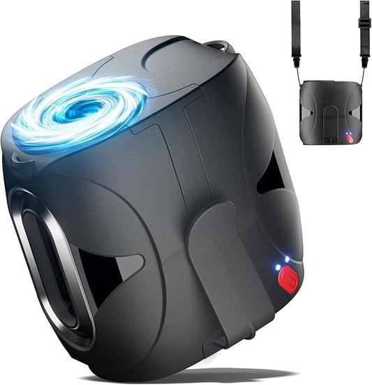 FULSUNT 2025 Upgraded Portable Waist Fan Clip On Up to 40H Cooling, 6 Speeds 14000RPM Powerful Airflow, 6000mAh Shirt Fan Body Fans Rechargeable, Wearable Belt Fans for Outdoor Work Travel