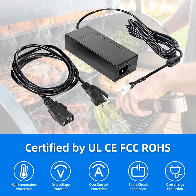 KIT0480 20V 4.5A Power Adapter for Traeger Pro,Ironwood,Silverton,Timberline,Century,Replacement,Replace ELE143 Power Supply Cord Cable Battery Charger PSU
