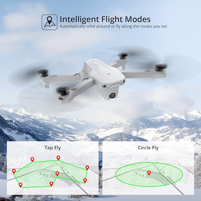Holy Stone HS175 Drone with Camera for Adults 2K UHD, GPS Auto Return, 5GHz FPV RC Quadcopter Follow Me, Waypoints, Circle Fly, Optical Flow, Headless Mode, 2 Batteries for 40 Min and Carrying Case