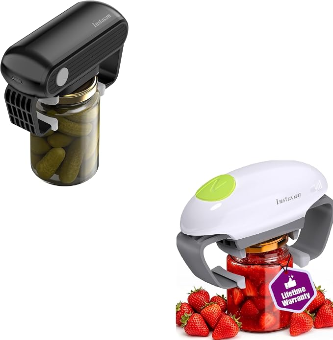 Effortless Electric Jar Opener Easy Opens Twist-Lid, One Handed Automatic Jar Opener for Weak Hands & Seniors with Arthritis