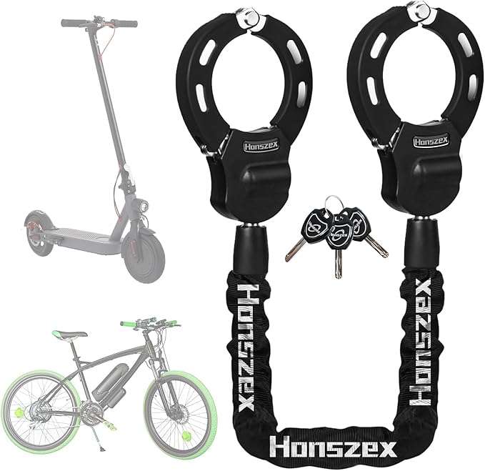 Scooter Lock, Bike Locks High Security with Key, 36.22inch Heavy Duty Bike Lock Chain, Accessories for Electric Scooter, E-Bikes