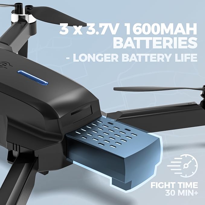 BEZGAR Drone with Camera, 4.3" Screen Remote Control Drones 1080P HD FPV RC Quadcopter, WiFi Live Video on Screen, One Key Start for Beginner, 3 Batteries, Ideal Toy Gift for Kids & Adults