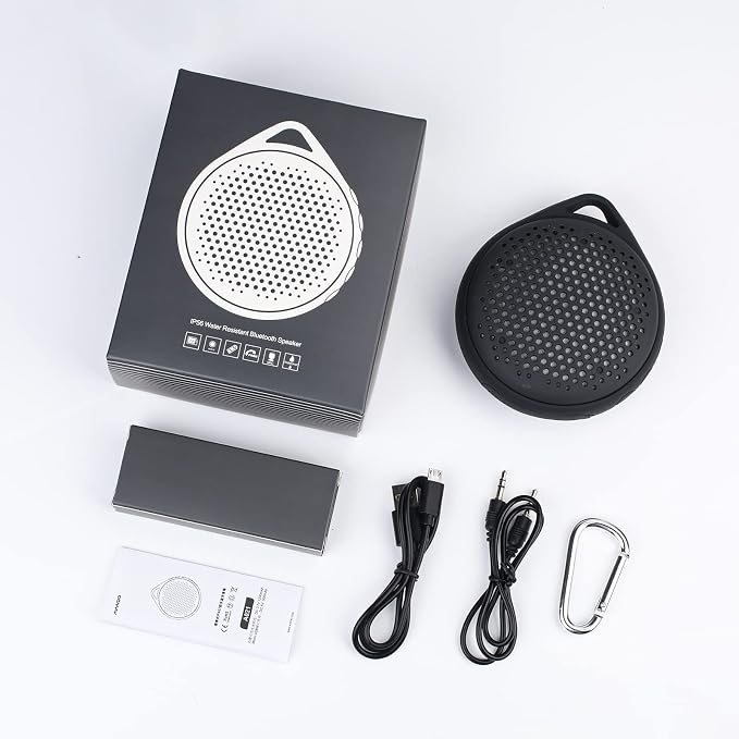 Bluetooth Shower Speaker, IP67 Waterproof with RGB Light, Portable with Hi-Fi Sound and Built-in Mic, Supports TF Card, Wireless for Home, Outdoor, Travel
