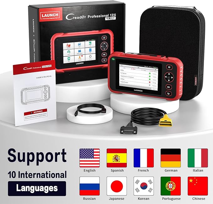LAUNCH OBD2 Scanner CRP123I V3.0, 2026 Lifetime Free WiFi Update Scan Tool, FCA SGW, CANFD&DoIP, Oil/ABS/SAS/Throttle/Brake/BMS/DPF Service Multi Systems Car Scanner, Battery Test, Auto VIN