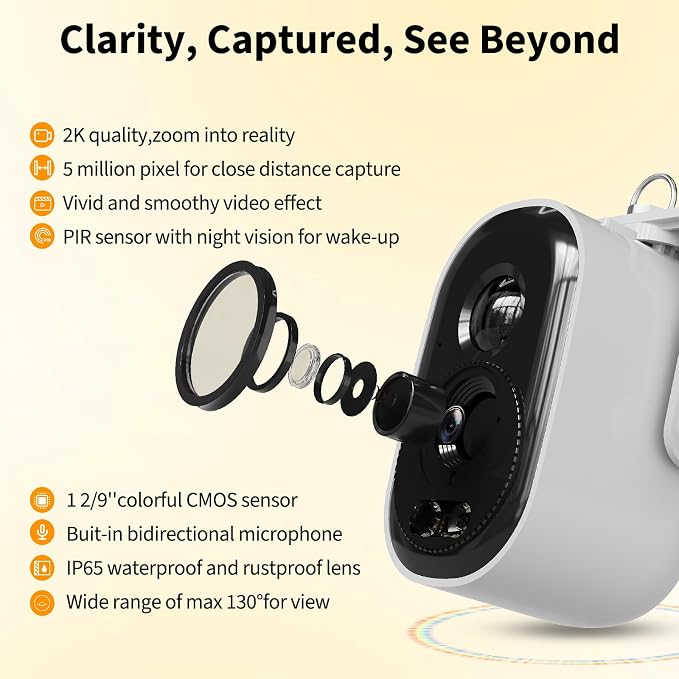 GarveeLife Smart Bird Feeder with 2K Camera & AI Recognition - Solar Powered, 2l Capacity, Night Vision, App Alerts, Auto Capture Photos/Videos for Bird Watching