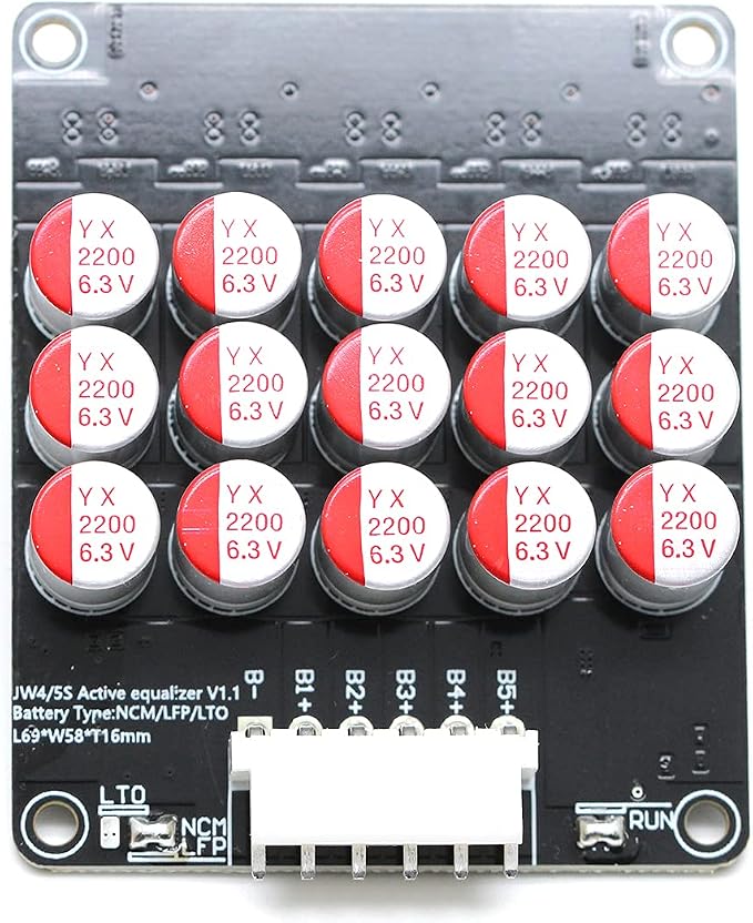 4S 5S 5A Active Equalizer Balancer LFP Lifepo4 Lithium Lipo/Titanate LTO Battery Energy Transfer Board Active Equalization Module Capacitor Faster Whole Group Balancer