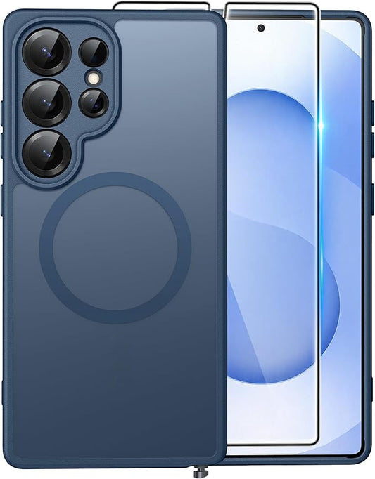 FNTCASE for Samsung Galaxy S25 Ultra Case: [Fit for Magsafe] [Full Camera Protection] Translucent Matte Cases with [Screen Protector] Military Grade Shockproof Protective Phone Cover