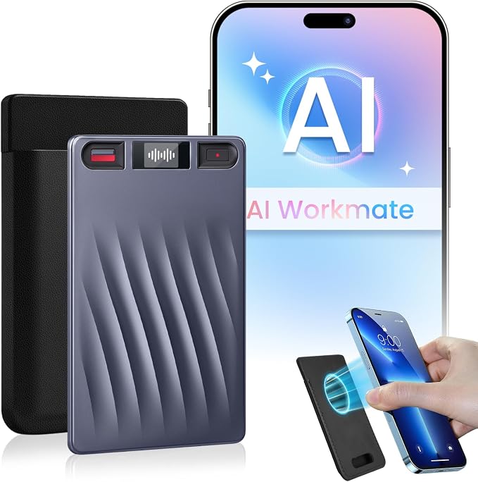 AI Voice Recorder, Professional Voice Activated Recorder with AI Transcription & Summarize, 64GB Storage, 30H Battery, Noise Cancellation and AI Note Taker for Meetings and Interviews & calls