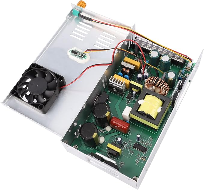 DROK 24V Power Supply, AC 110V/220V to DC 0-24V 20A 480W Buck Converter, Variable Adjustable Adapter Regulated 5V 12V 24V Volt Switching Voltage LED Transformer 20A Amp Charger for Computer Lab