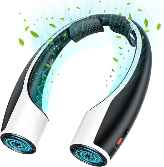 Rohent Portable Hands-Free Neck Fan - 4000mAh Battery, USB-C Rechargeable, Ultra-Quiet, 4 Adjustable Speeds – Perfect for Office, Outdoor, and Travel Use