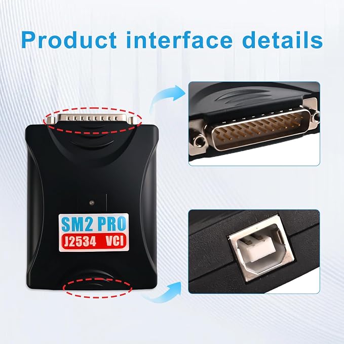 for SM2 PRO J2534 Update Version V2.21.22 ECU Programmer Read Write 67 in 1 OBD2 Diagnostic Tool Full Engineer with Bench Mode (US Standard with Cables)