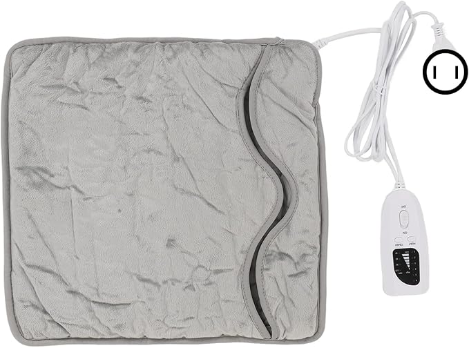 Electric Heated Foot Warmers for Men and Women Electric Foot Warmer Pad 6 Level Portable Soft Detachable Foot Heating Pad for Bedroom