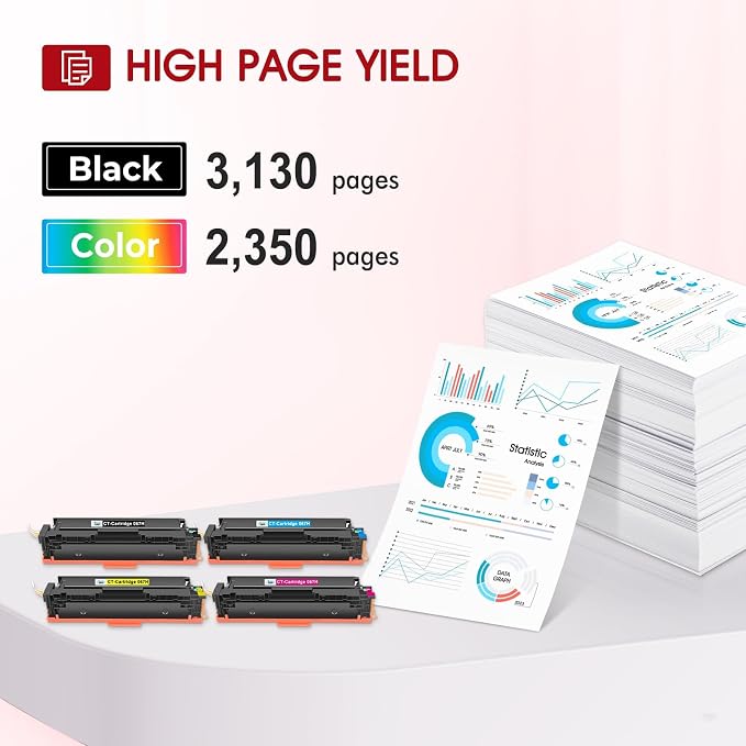 067H 067 Toner Cartridge Set MF654CDW MF656CDW Compatible for Canon 067 067H Color ImageCLASS MF650C LBP632CDW MF655CDW MF653CDW LBP633CDW LBP630C MF652Cdw MF651Cw Printer 4 Pack High Yield Ink