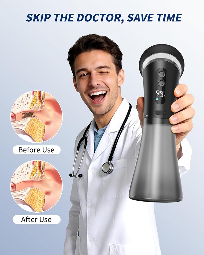 Upgraded Ear Wax Removal Kit, Electric Ear Wax Removal Tool for Tinnitus Relief, Safe & Gentle Ear Cleaner with Ear Irrigation Flushing System, Ipx7 Earwax Removal for Adults