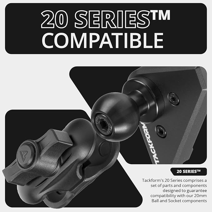 Tackform Link Vent Mount Universal Phone Holder - Compatible with 2021-2025 Ford F150 & Raptor, 2023-2025 Ford Super Duty | Aluminum | Zero Slip, Anti-Scratch | 2" Arm | Red