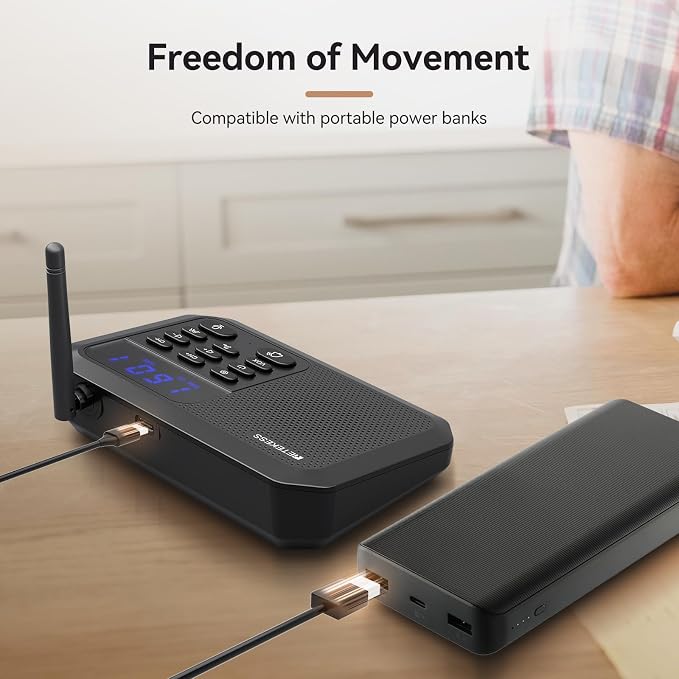 Retekess TH201 Intercoms Wireless for Home, Hands Free Intercom,Long Range 1 Mile, 22 Channel, VOX,Real-time Caring, Group Call, Real-Time Two Way Intercoms for Home,Business