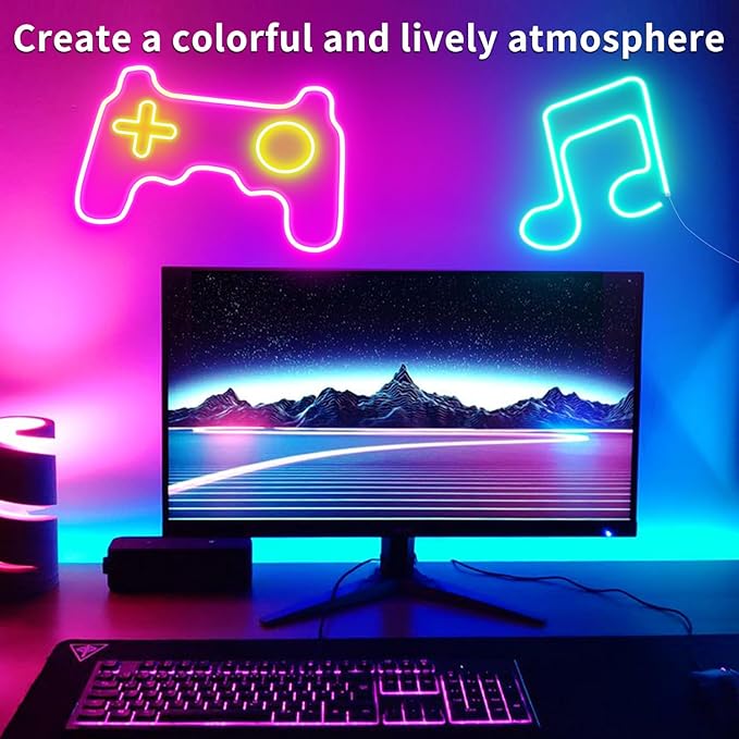 segrass 66FT Led Neon Rope Lights Control with App/Remote,Flexible Led Rope Lights,Multiple Modes,IP65 Outdoor RGB Neon Lights Waterproof,Music Sync Gaming Led Neon Strip Lights for Bedroom Décor