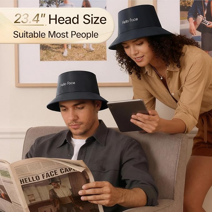 Red Light Therapy Hair Growth Cap, 336 Chips 660nm & 850nm Near Infrared, Discreet Fisherman Hat Design Fits Up to 24.4 Inches, Professional Red Light Therapy for Full Scalp Coverage