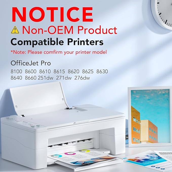 colorfly 950xl and 951xl Ink Cartridges Combo Pack Compatible for hp 950 951 Ink Cartridges Combo Pack Replacement with OfficeJet Pro 8600 8610 8620 8100 8630 8660 8640 8615(4 Pack)