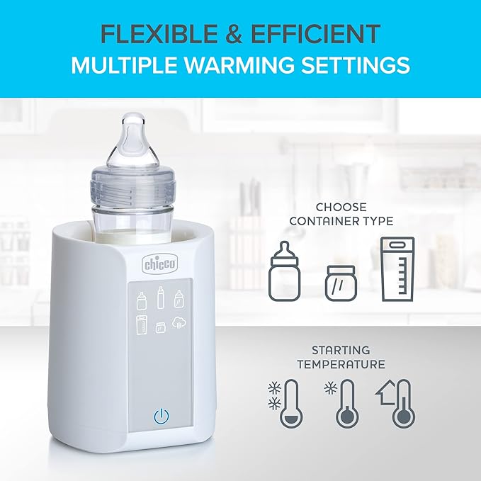 Chicco Digital Bottle Warmer & Sterilizer for Baby Bottles, Baby Food Jars, and Milk Bags | Eliminates 99.9% of Germs | 4 Heating Options | Digital Touchscreen | Automatic Shut-Off & Sound Alert