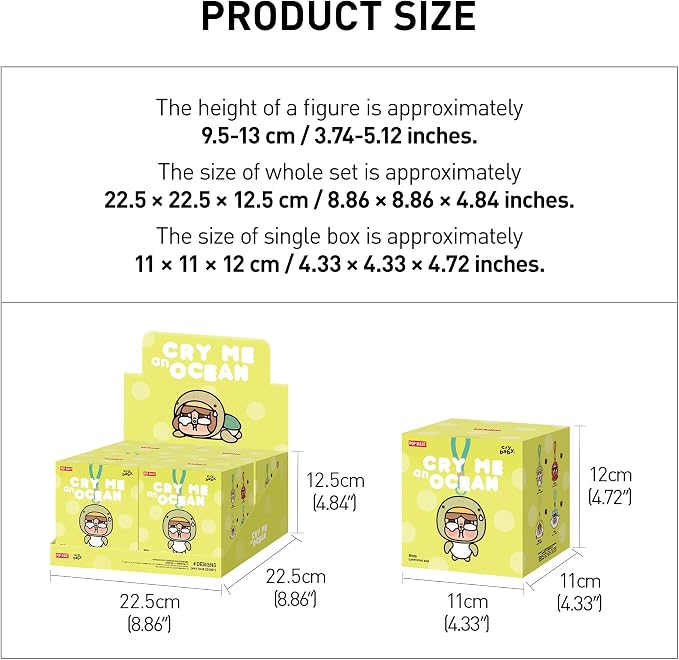 POP MART Crybaby Cry Me an Ocean Series Earphone Bag, Blind Box Portable Earbuds Case for Apple, Samsung, JBL, Headphone Earbud Protective Carrying Case Bag, Single Box