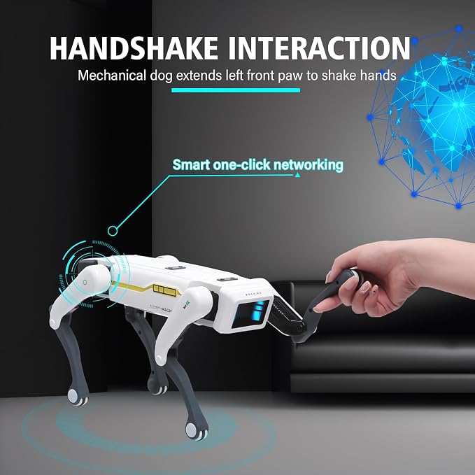 jaming Smart Robot Dog,2.4Ghz Remote Control Robot Dog Toy,AI Voice Control Connect to Cell Phone Bluetooth，APP Programming,Will Dance,Interactive,Ideas Gift