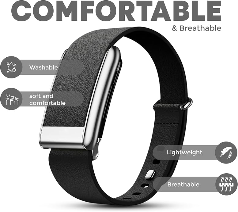 DADO Luxe Tapered Leather Replacement Band Compatible with WHOOP 5.0, One, Peak, and Life Fitness Tracker – Durable & Comfortable | Not for Whoop Gen 4