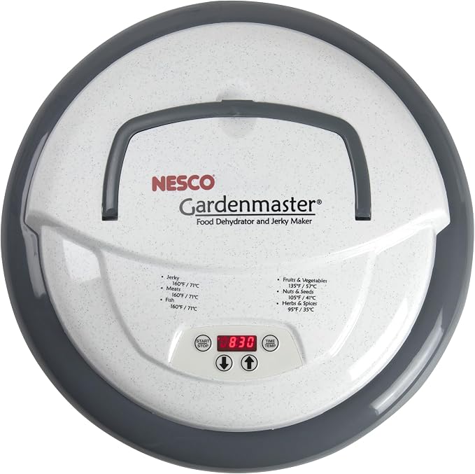 NESCO FD‑1040 Gardenmaster Digital Pro 4 Tray Food Dehydrator for Home Food Preservation, White Electric Dehydrator with Expandable Tray Capacity