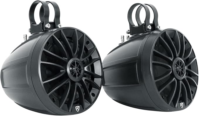 Rockville UT65B 400W 6.5" Marine Speakers, IPX6 Waterproof, Swivel Mount, True Coaxial Design, Perfect for UTV/ATV/Boat