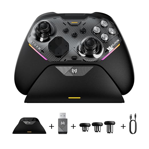 BIGBIG WON Storm(Gale2) Wireless PC Controller, Bluetooth Gaming Controller 2000Hz Polling Rate, Near-Zero Latency, TMR Sticks, Hall & Micro-switch Triggers, 16 Mechanical Buttons, 4 Customizable Back Paddles, for Windows PC/Switch 2/Switch/Android/IOS