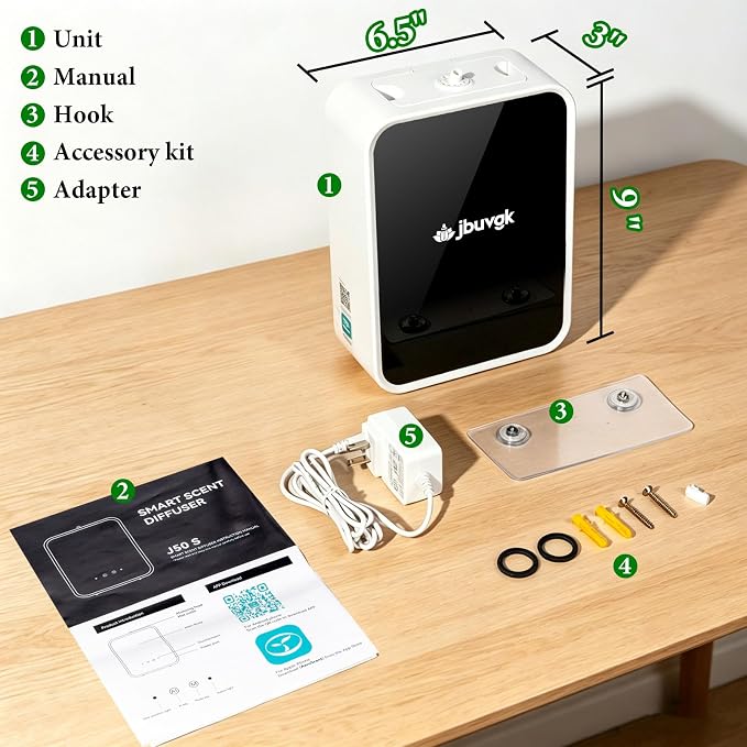 Smart Waterless Essential Oil Diffuser- HVAC System,2200 Sq.Ft Whole House & Aromatherapy Diffuser,App Control,400mL Hotel Collection Diffuser,Customisable Operating Modes for Office Home Large Room