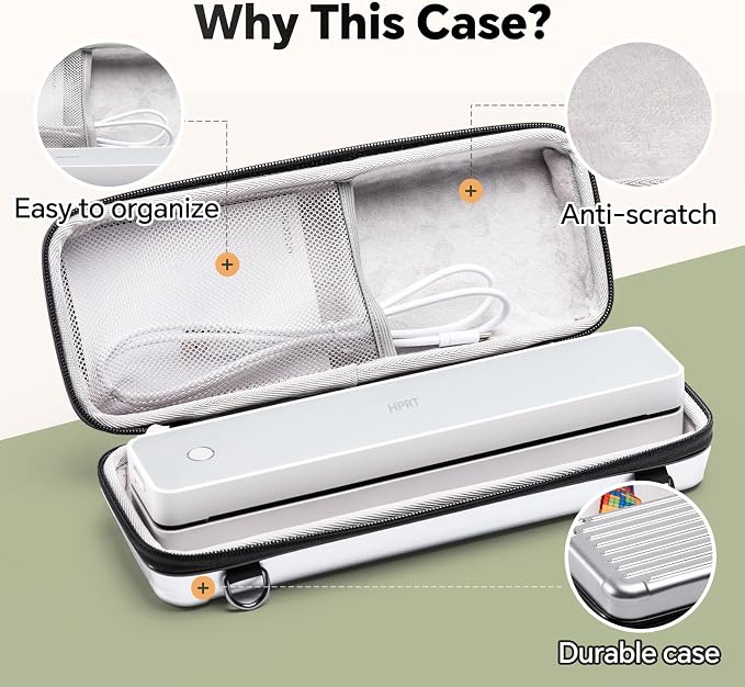 HPRT Portable Printer White& Portable Printer Case
