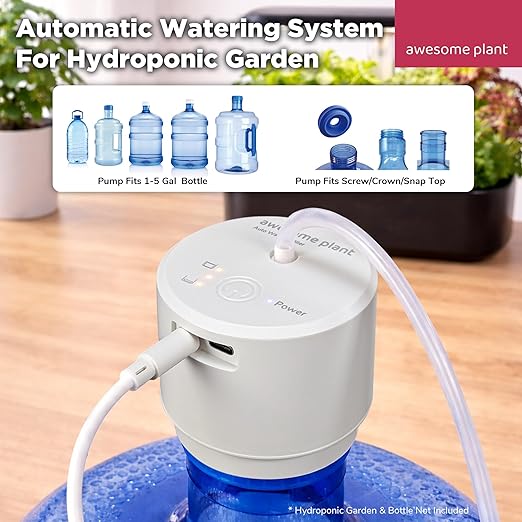 Automatic Watering System for Hydroponics Growing System, Auto Top Off System with Universal Indoor Hydroponic Garden Sensor and Water Jug Pump, Auto Water Refiller for 5 Gallon Bottle