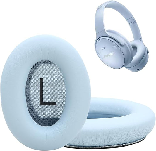 Ear Cushions for Bose QuietComfort 45 QC35 QC35ii QC25 QC15 Headphones Replacement Ear Pads with Protein Leather& Memory Foam (Sky Blue)