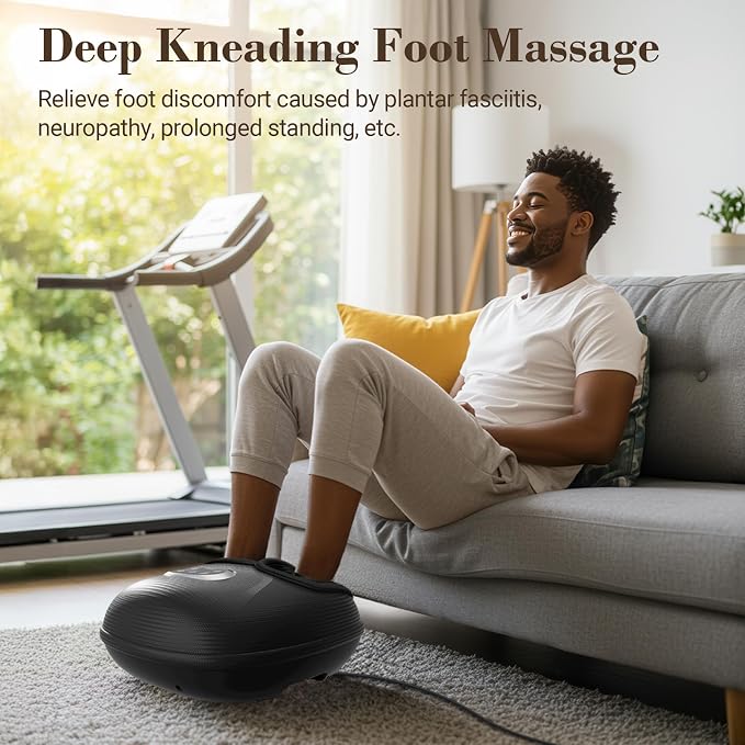 CuPiLo Foot Massager FSA Eligible HSA 2026 Upgraded, Birthday Gifts for Women Men Mom Dad, Feet Massager with Heat for Plantar Fasciitis Relief, 5 Levels Compression & Vibration Massage for Neuropathy