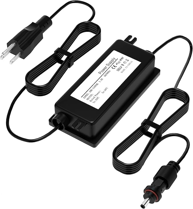 36V Waterproof Power Supply for Govee Permanent Outdoor Lights,Compatible with Govee H705D H705E H705F Permanent Outdoor Lights Power Adapter Cord (Black)