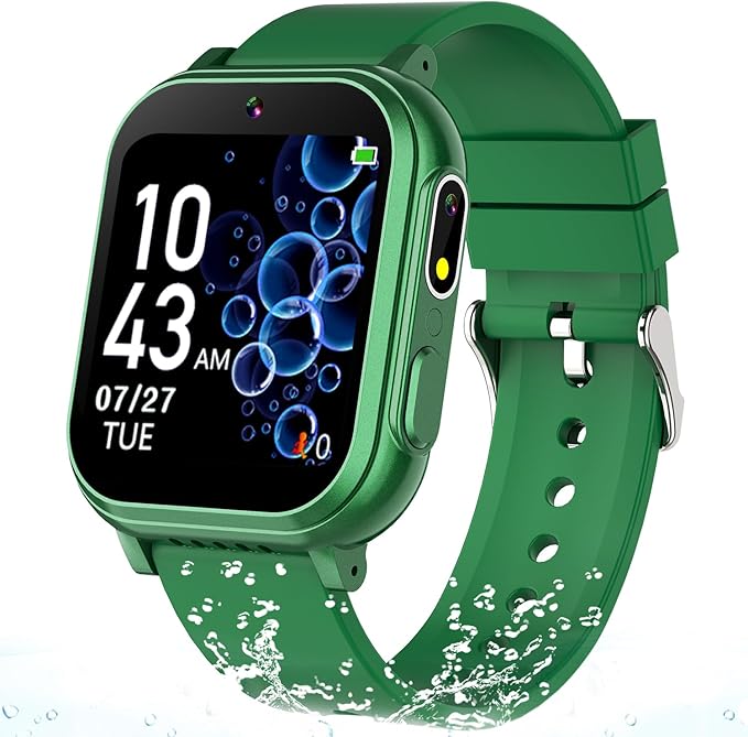 Sedzofan Waterproof Smart Watch for Kids Boys Toys Age 5-12 with 32 Games, Dual Camera, Habit Tracking, Music Player, Video, Alarm Clock, HD Touchscreen Kids Smart Watch Gift for Kid Age 6 7 8 9 10