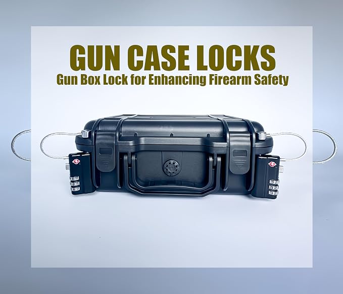 Professional TSA-Approved Gun Case Lock with Durable and Cut-Resistant Alloy Steel Shank — Secure Firearm Travel Case Lock for Gun Cases and Pistol Cases (1 Pack)